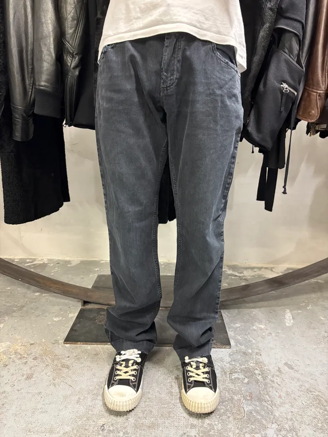 2000s Dolce & Gabbana Dark Obscure Grey Denim Jeans - Image 2