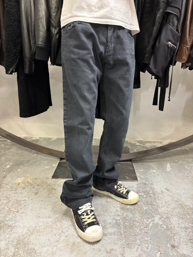 2000s Dolce & Gabbana Dark Obscure Grey Denim Jeans - Image 3