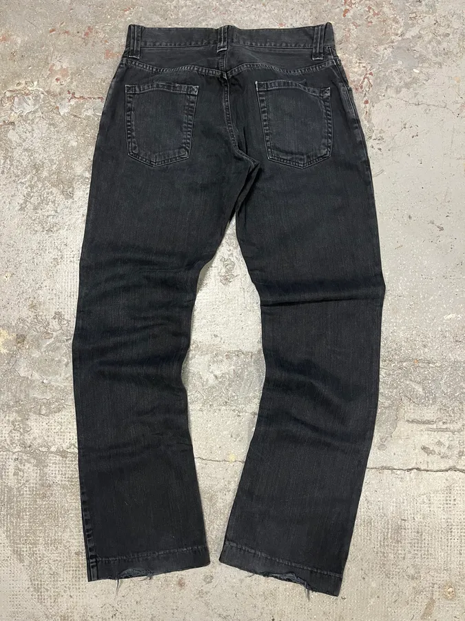 2000s Dolce & Gabbana Dark Obscure Grey Denim Jeans - Image 7