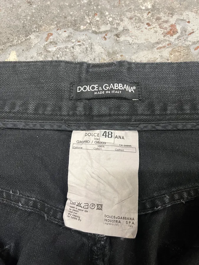 2000s Dolce & Gabbana Dark Obscure Grey Denim Jeans - Image 9