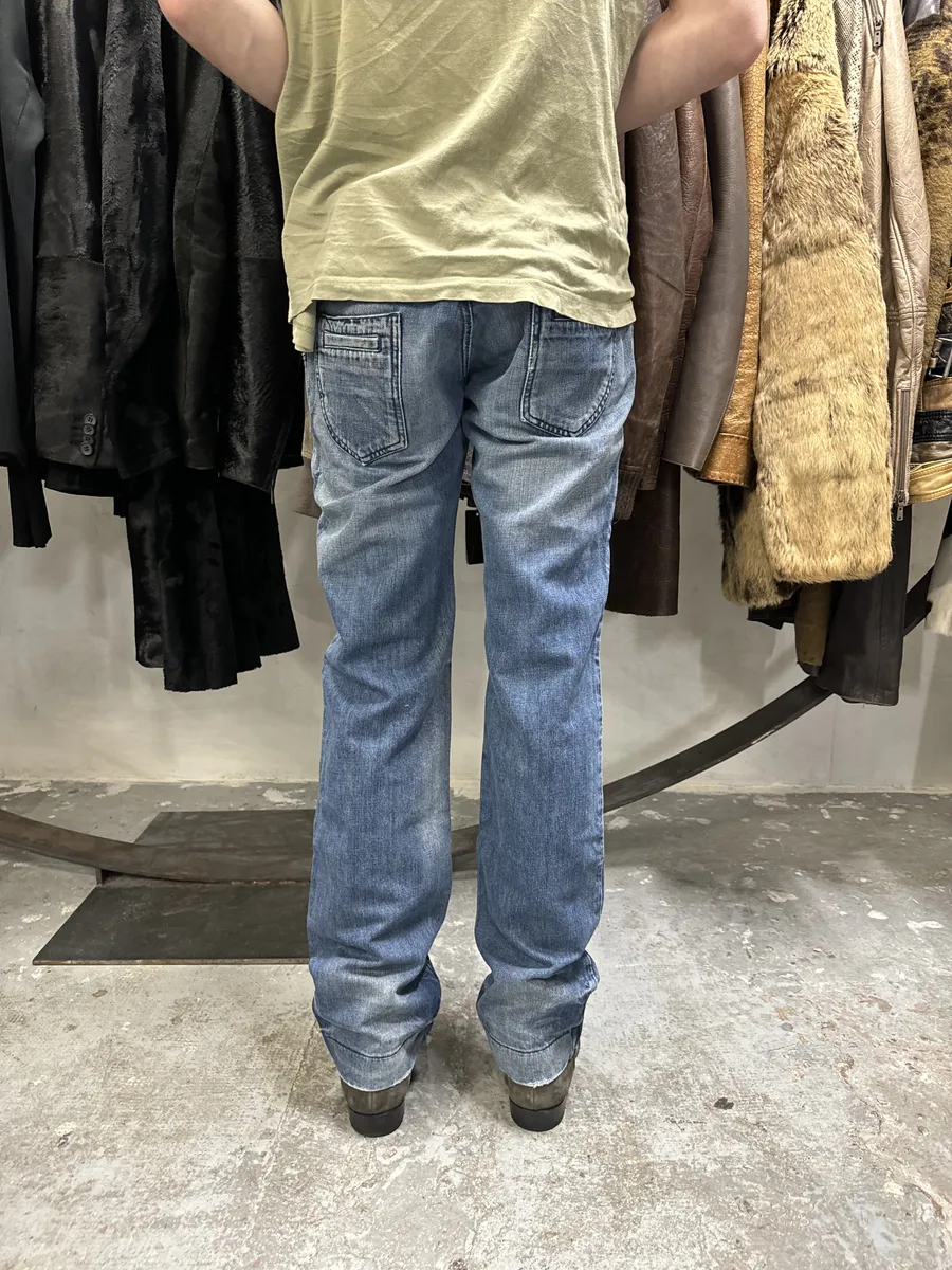 2000s Dolce & Gabbana Destroyed Faded Denim Jeans - Image 4