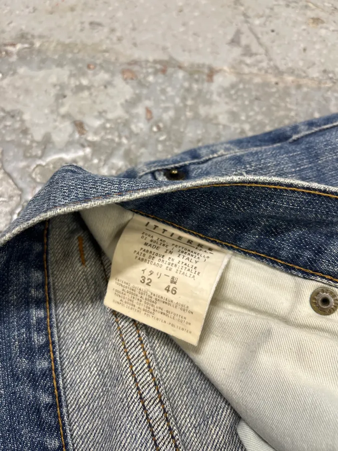 2000s Dolce & Gabbana Distressed Faded Blue Denim Jeans - Image 14