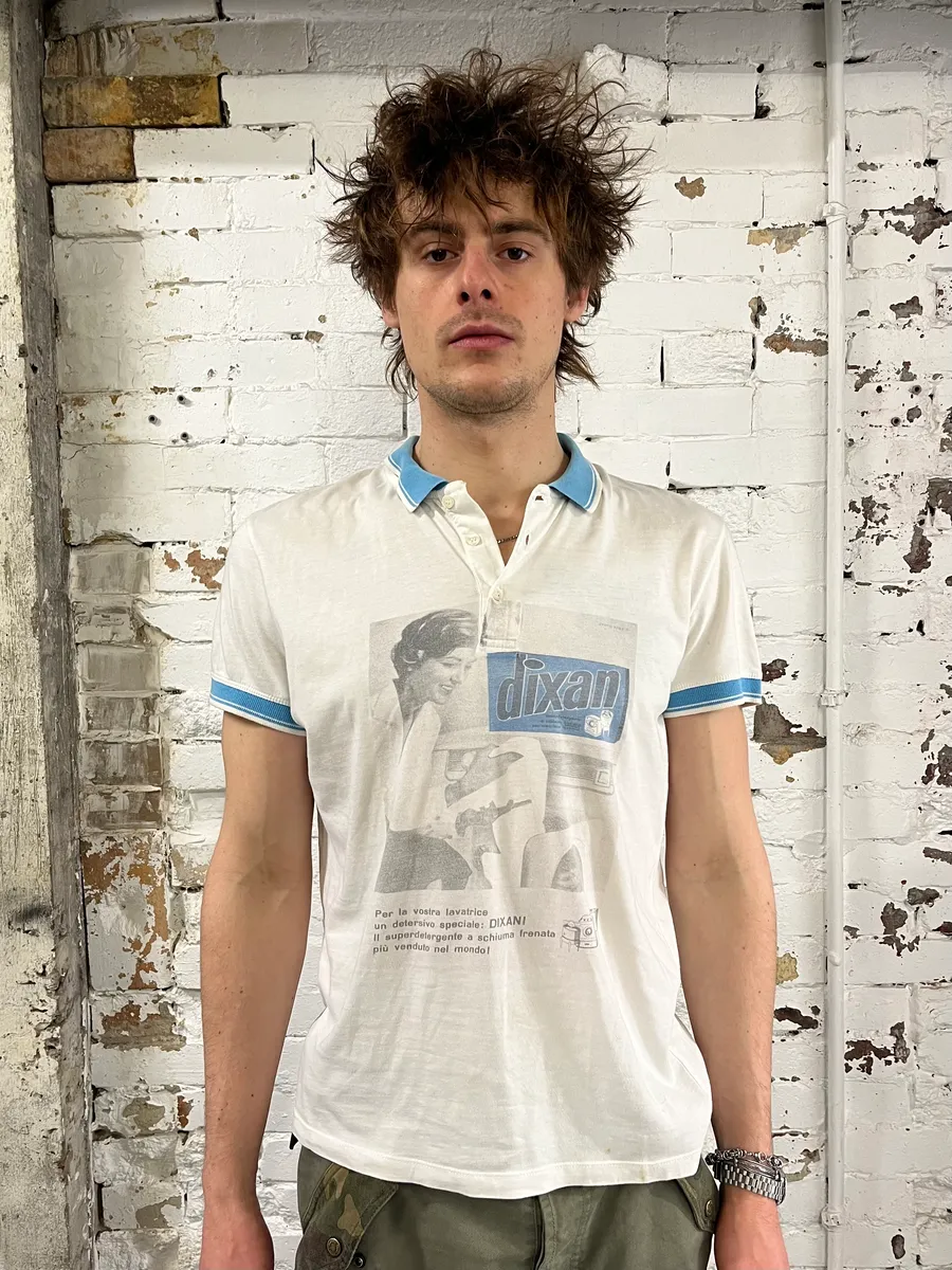 2000s Dolce & Gabbana Dixan Ad White Polo - Image 2