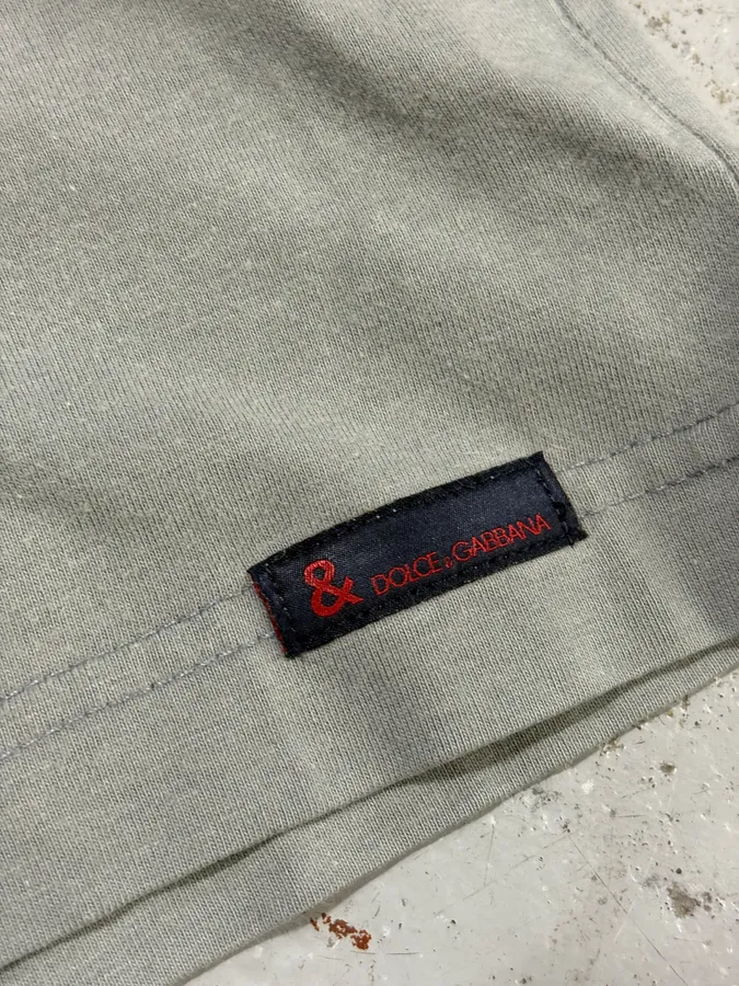 2000s Dolce & Gabbana Easyjump Khaki T-Shirt - Image 7