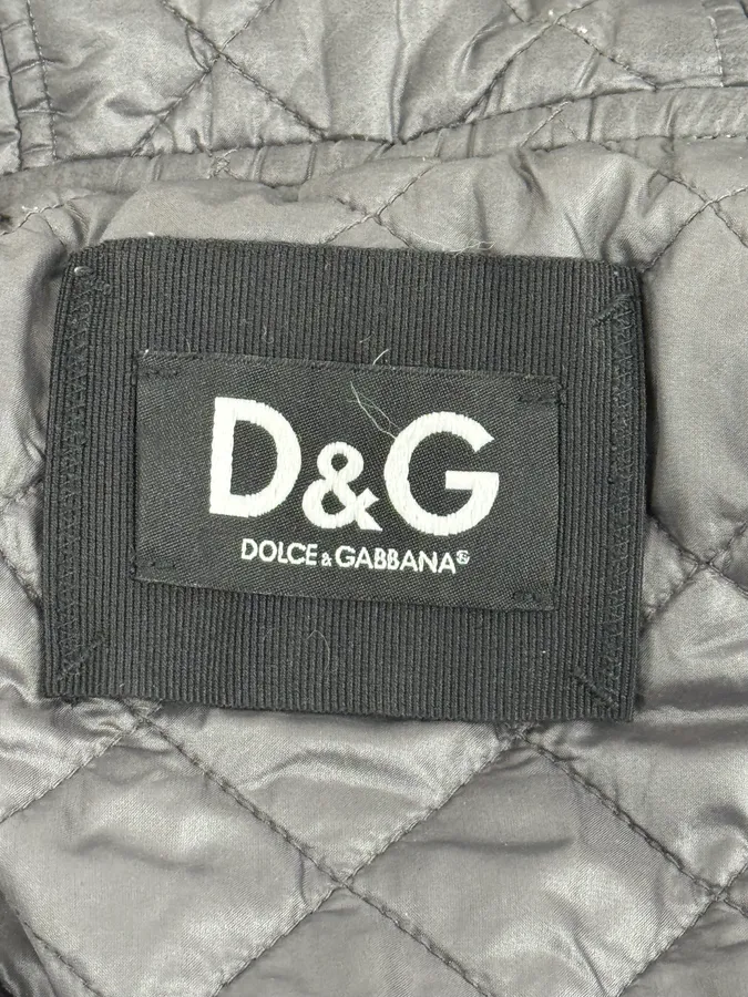 2000s Dolce & Gabbana Fur Hood Grey Jacket - Image 13