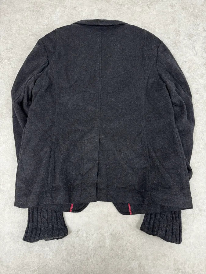 2000s Dolce & Gabbana Fur Hood Grey Jacket - Image 6