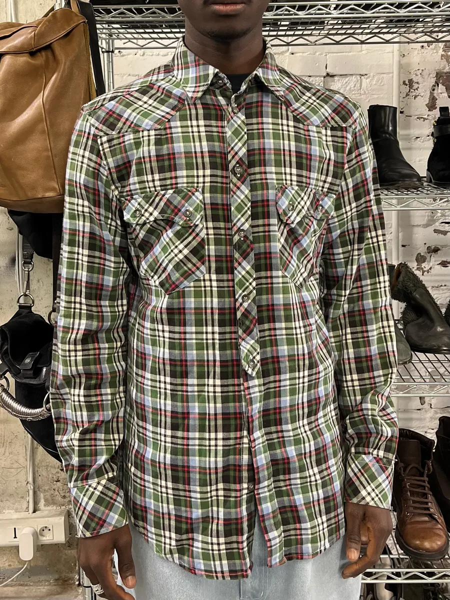 2000s Dolce & Gabbana Green Checkered Shirt