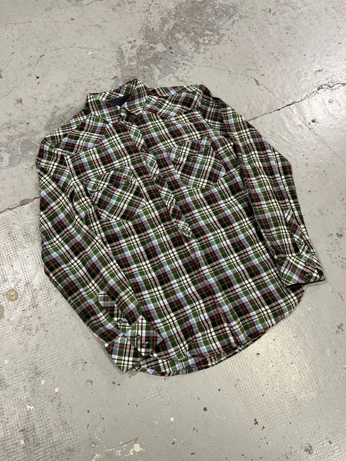 2000s Dolce & Gabbana Green Checkered Shirt - Image 5