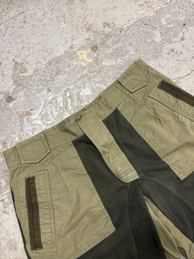 2000s Dolce Gabbana Green Hybrid Shorts (M) - Image 5