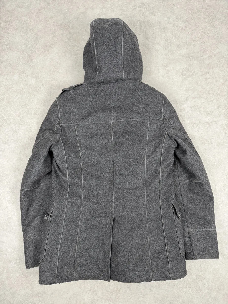 2000s Dolce & Gabbana Grey Caban Rabbit Fur Coat - Image 8