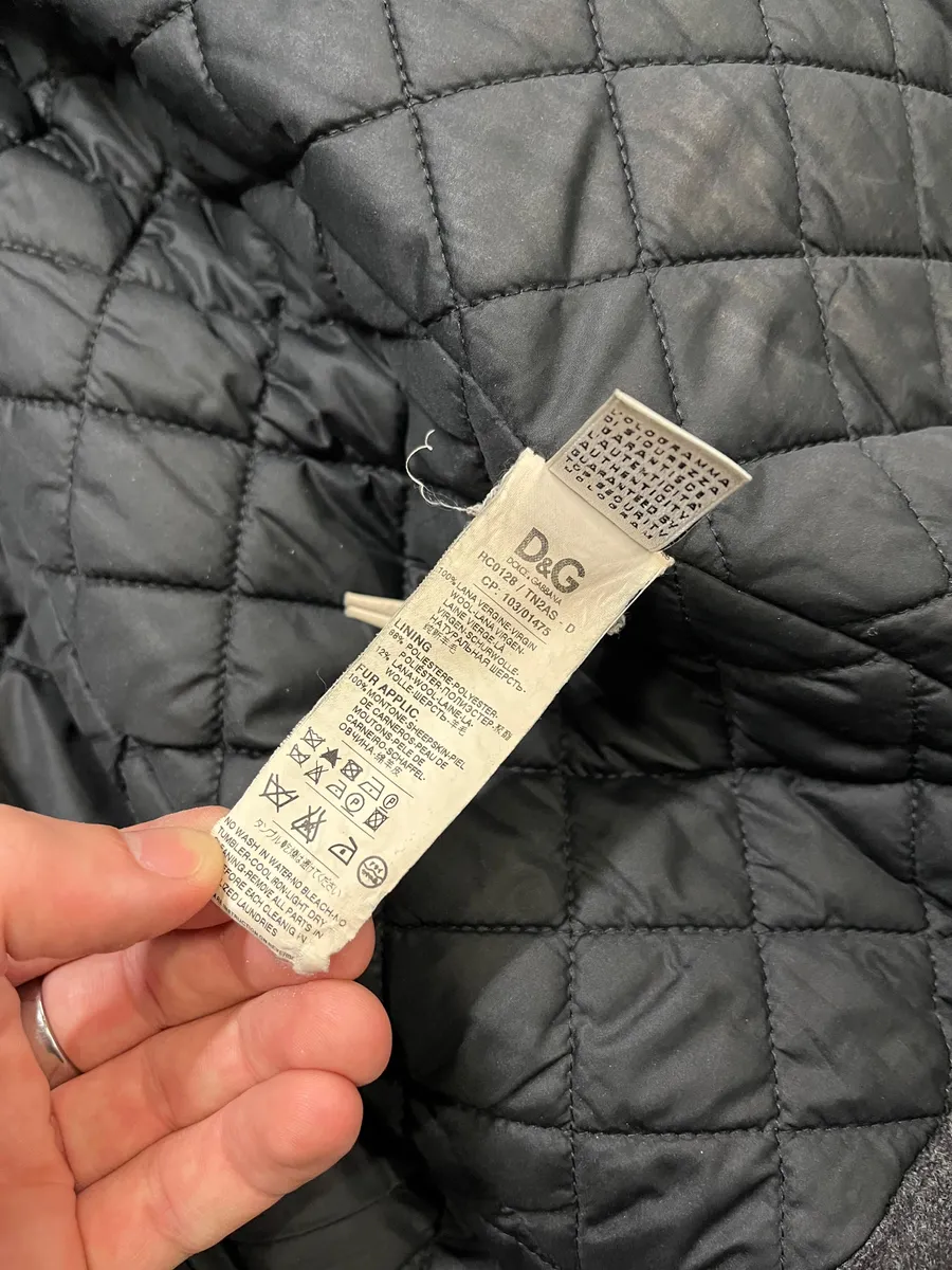 2000s Dolce & Gabbana Grey Classy Wool Caban Jacket - Image 11
