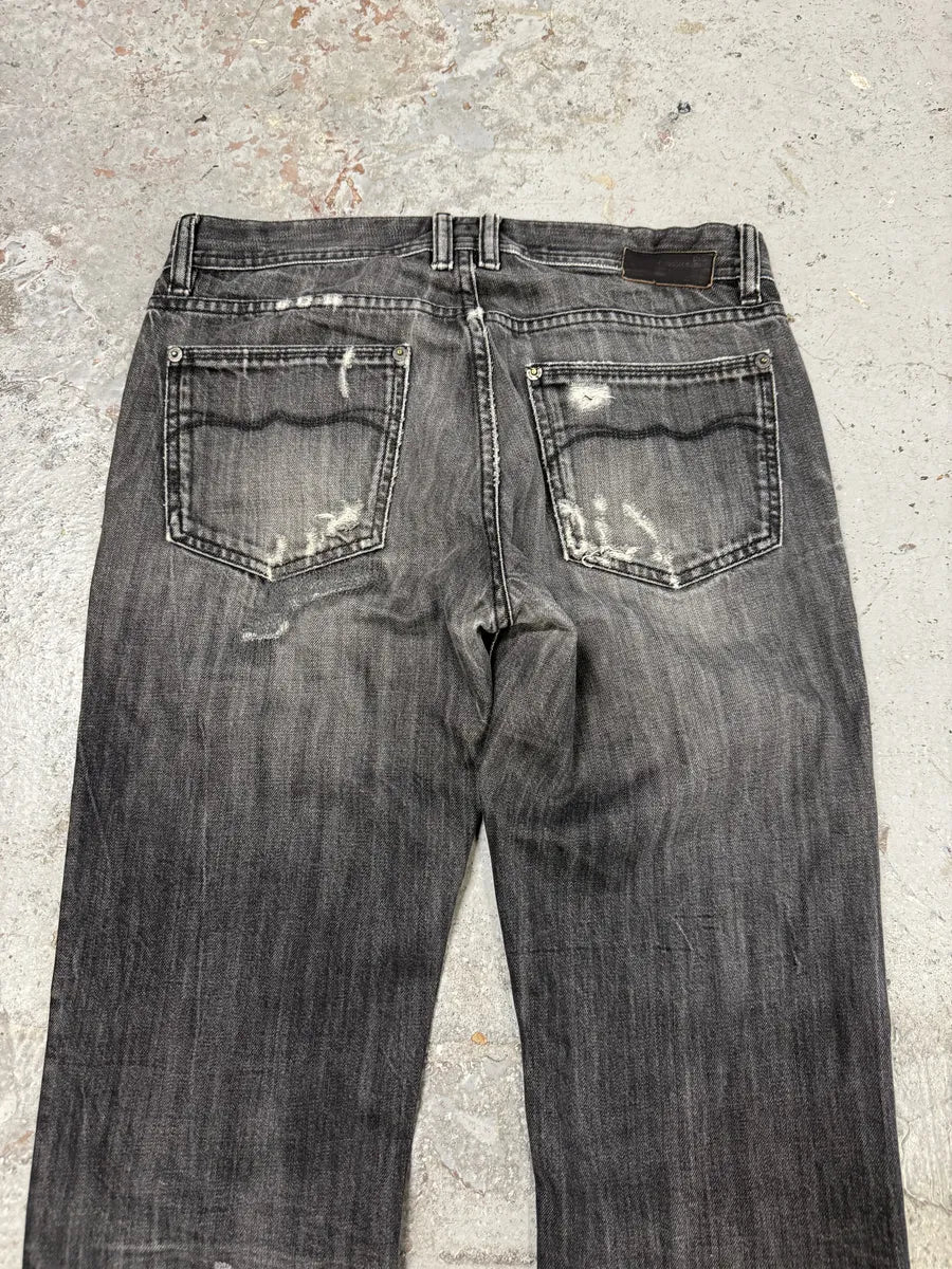 2000s Dolce & Gabbana Grey Distressed Denim Jeans - Image 8