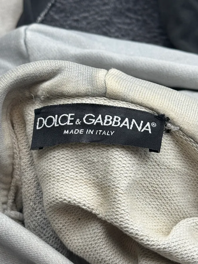 2000s Dolce & Gabbana Grey Floral Marlon Brando Hoodie - Image 14