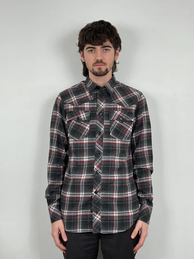 2000s Dolce & Gabbana Grey & Red Checkered Shirt - Image 2