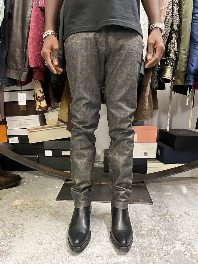2000s Dolce & Gabbana Grey Regular Denim Jeans - Image 2