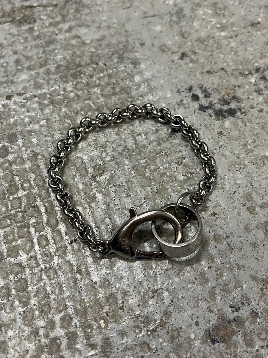 2000s Dolce & Gabbana Grey Silver Steel Bracelet