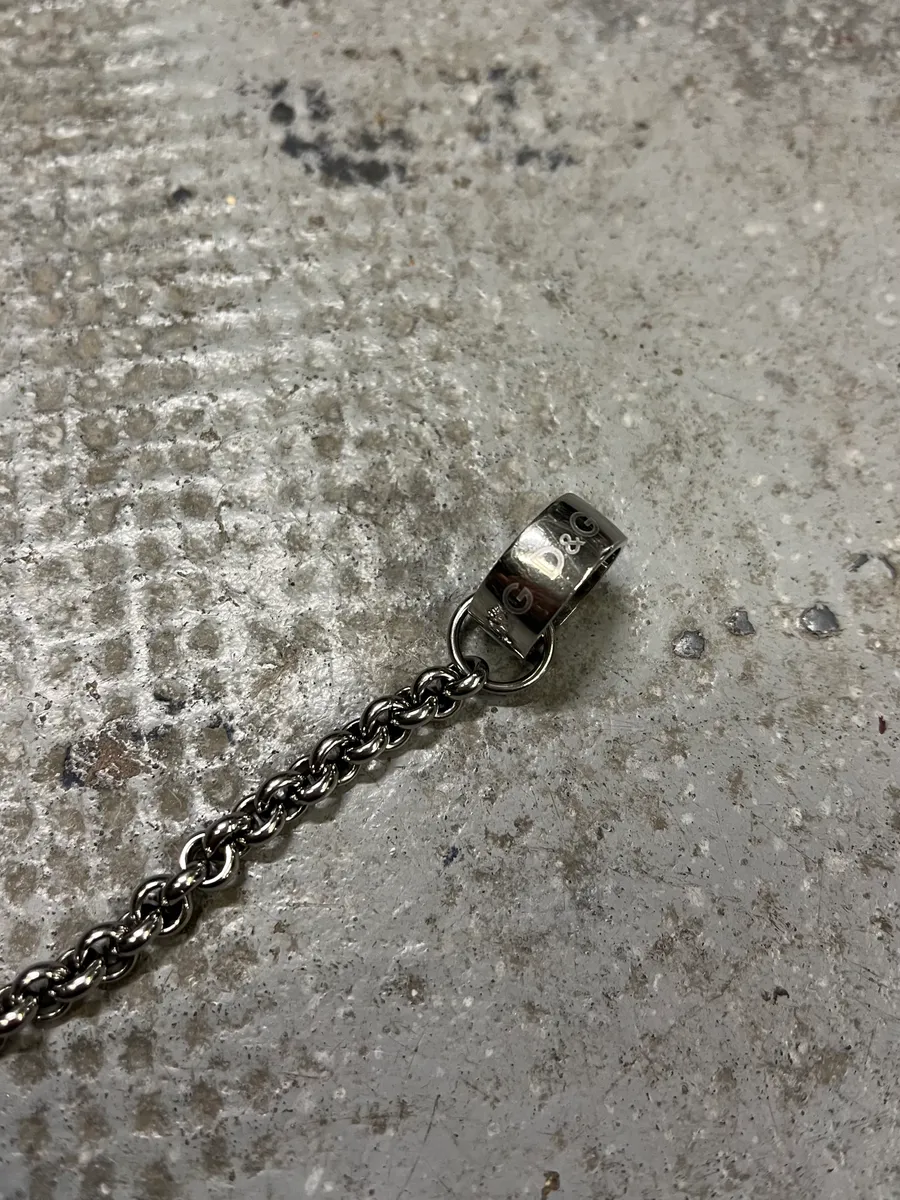 2000s Dolce & Gabbana Grey Silver Steel Bracelet - Image 8