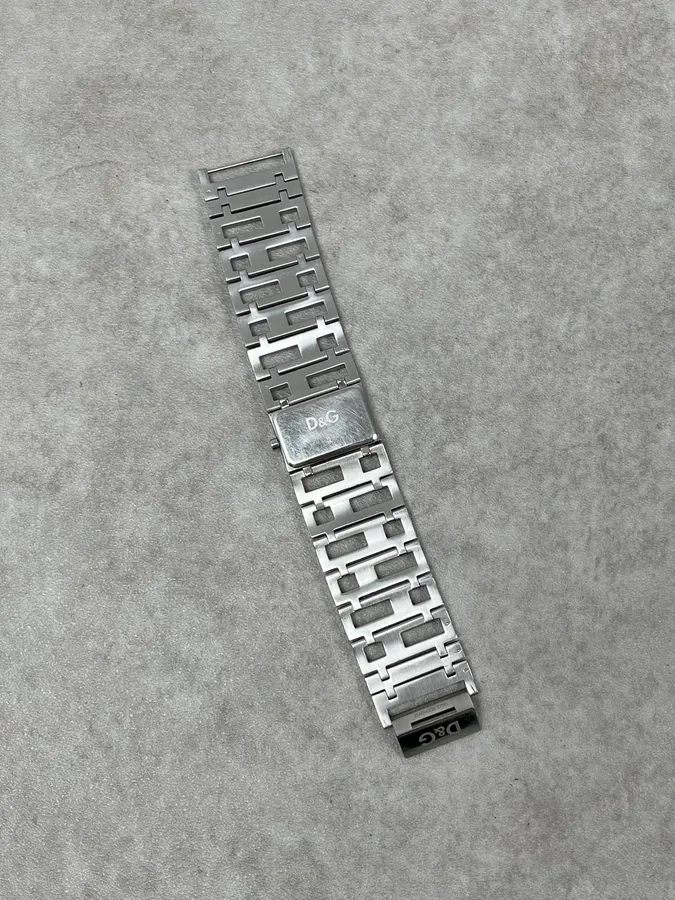 2000s Dolce & Gabbana Grey Strass Abstract Watch - Image 6