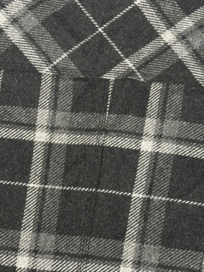 2000s Dolce & Gabbana Grey Tartan Checkered Officer Caban Jacket - Image 9