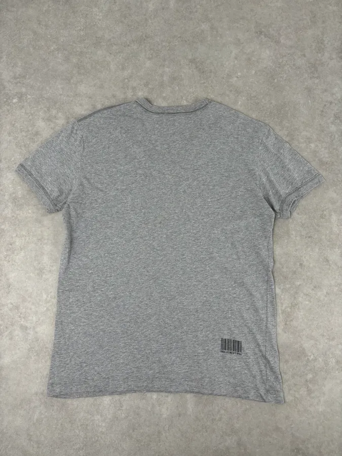 2000s Dolce & Gabbana Grey Tie Trompe Loeil T-Shirt - Image 5
