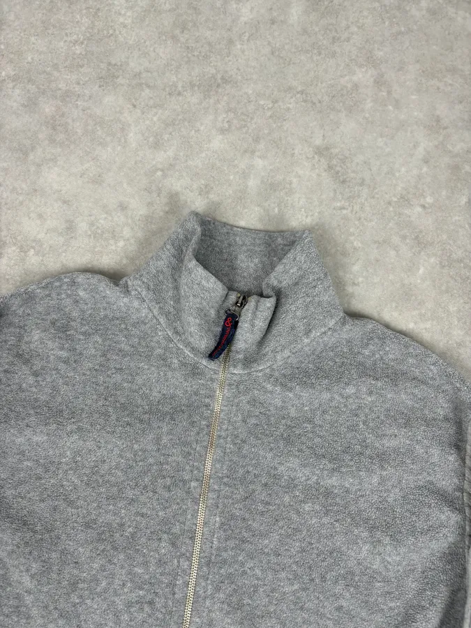 2000s Dolce & Gabbana Grey Wool Zip-Up Cardigan Sweater - Image 4