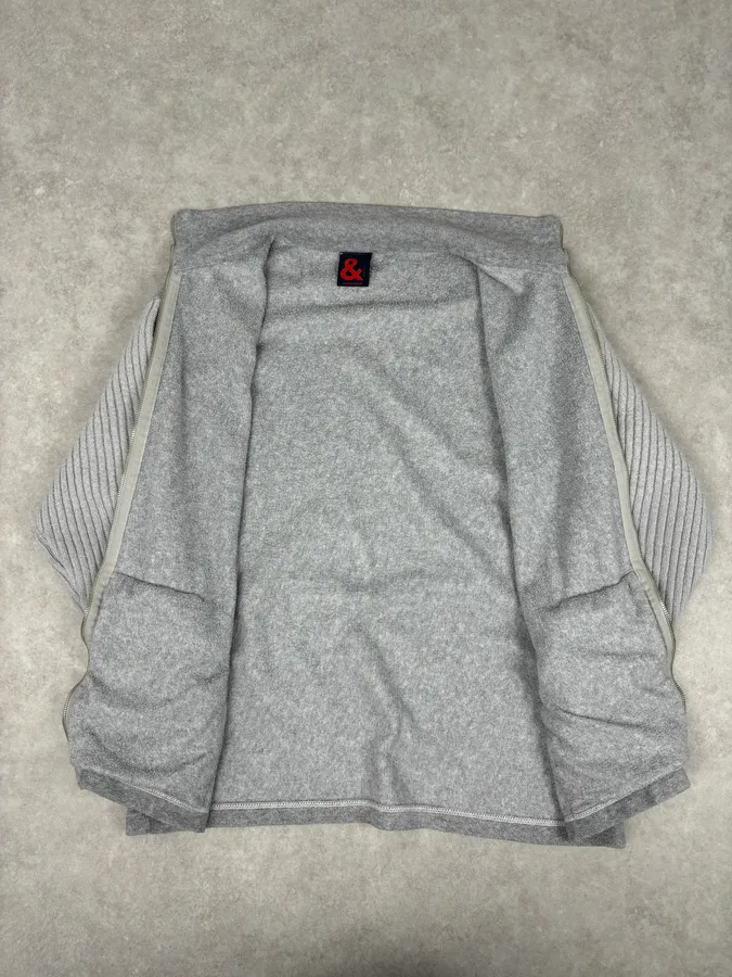 2000s Dolce & Gabbana Grey Wool Zip-Up Cardigan Sweater - Image 8