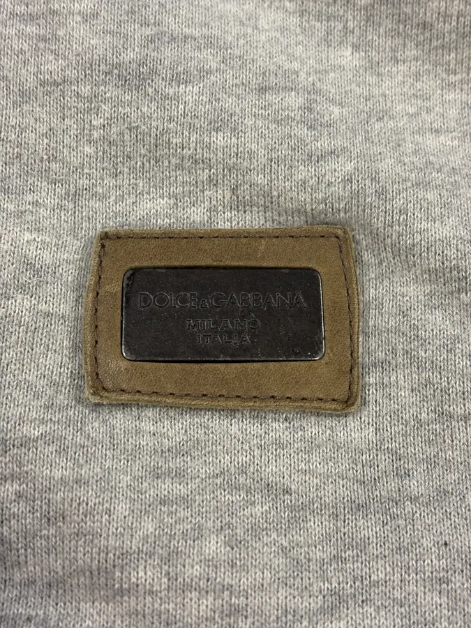 2000s Dolce & Gabbana Grey Zip-up Sweatshirt - Image 8