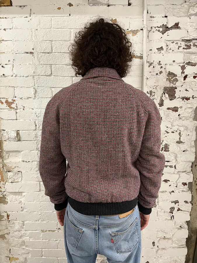 2000s Dolce & Gabbana Harrington Red & Grey Bomber Jacket - Image 3