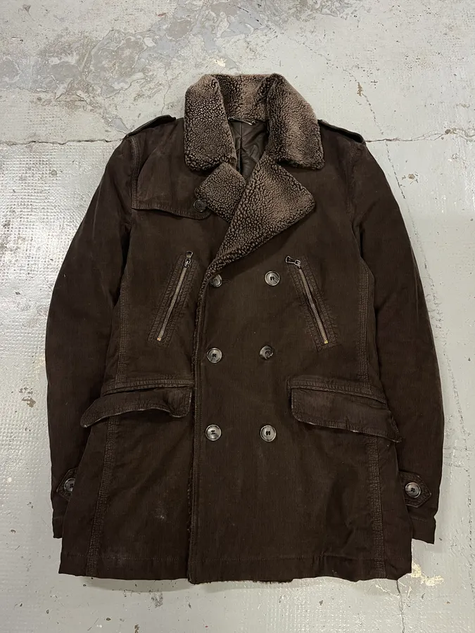 2000s Dolce & Gabbana Imperial Buttoned Brown Jacket