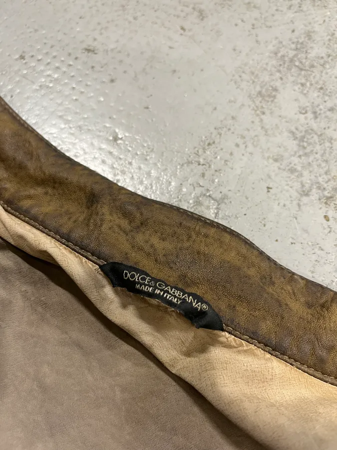 2000s Dolce & Gabbana Light Brown Jacket - Image 11