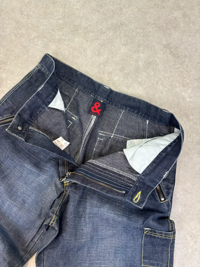 2000s Dolce & Gabbana Light Cargo Denim Pants - Image 7