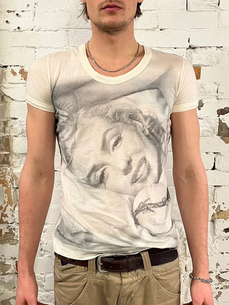 2000s Dolce & Gabbana Marylin Monroe White T-Shirt - Image 2