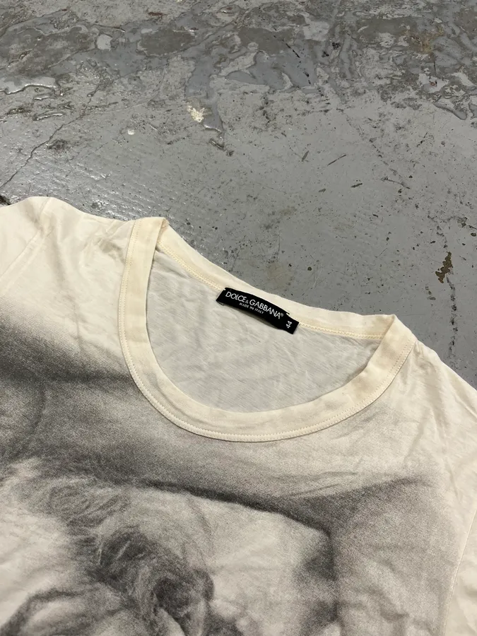 2000s Dolce & Gabbana Marylin Monroe White T-Shirt - Image 4