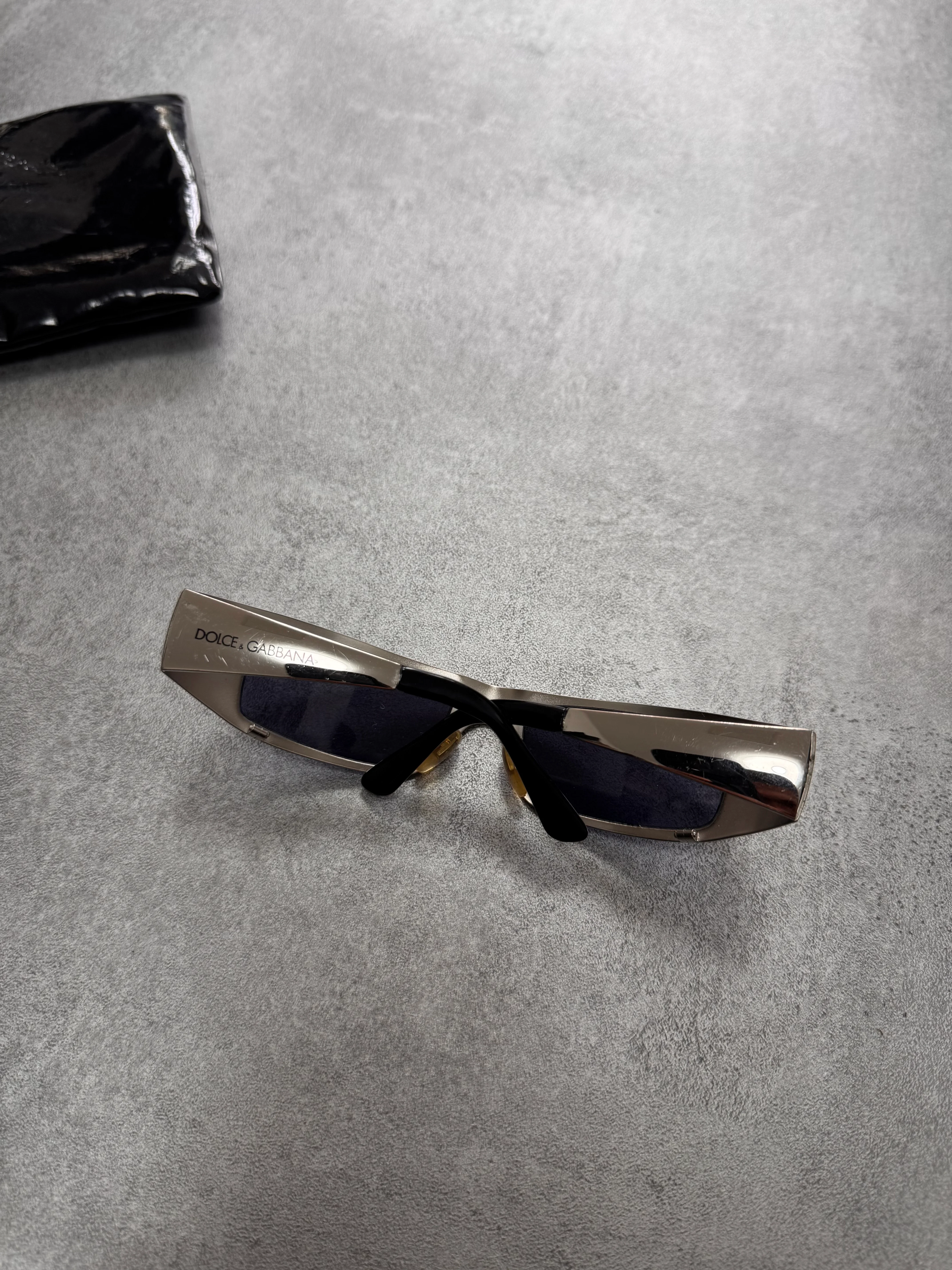 2000s Dolce & Gabbana Metallic Sunglasses - Image 3