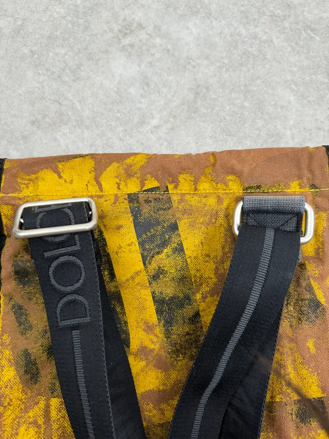 2000s Dolce & Gabbana Military Camo Aged Yellow Shoulder Bag - Image 4