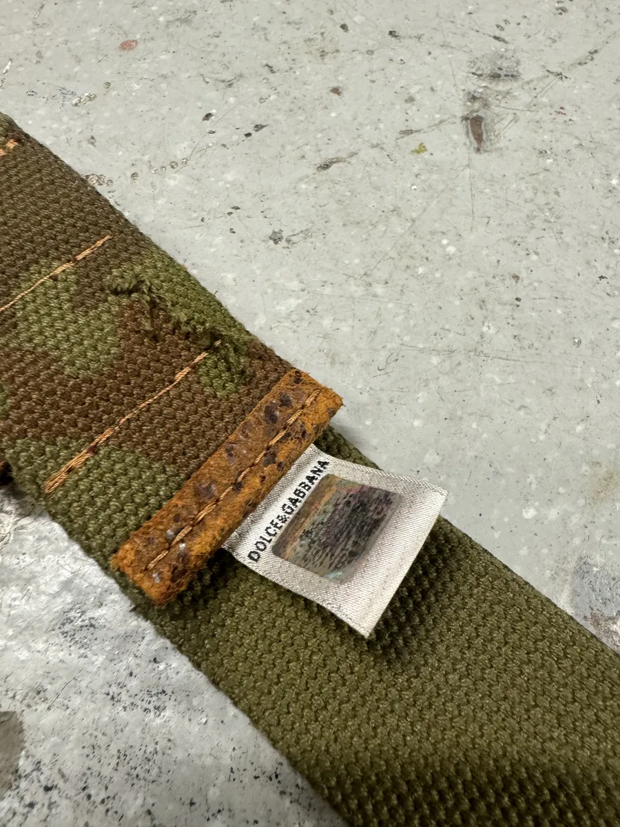 2000s Dolce & Gabbana Military Camo Belt - Image 7
