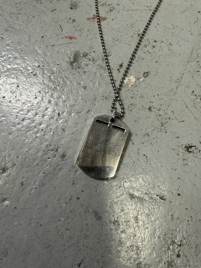 2000s Dolce & Gabbana Military Dog Tag Ball Chain Necklace - Image 4