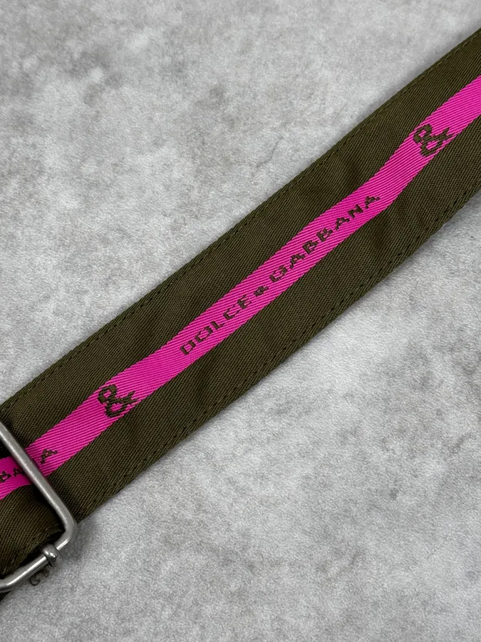 2000s Dolce & Gabbana Military Khaki Shoulder Bag - Image 6