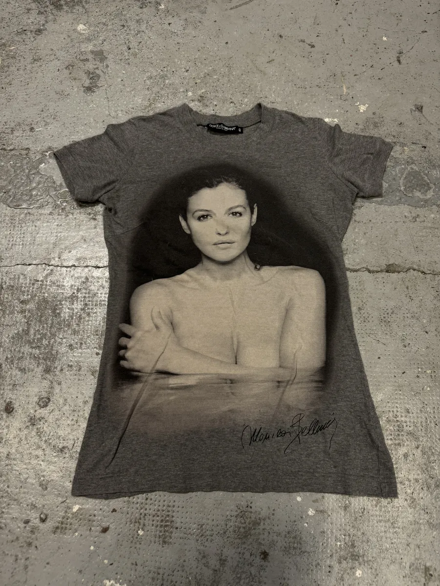 2000s Dolce & Gabbana Monica Belluci Grey T-Shirt