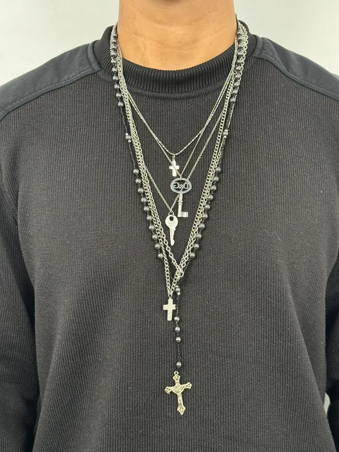 2000s Dolce & Gabbana Multi Crosses Necklace - Image 2