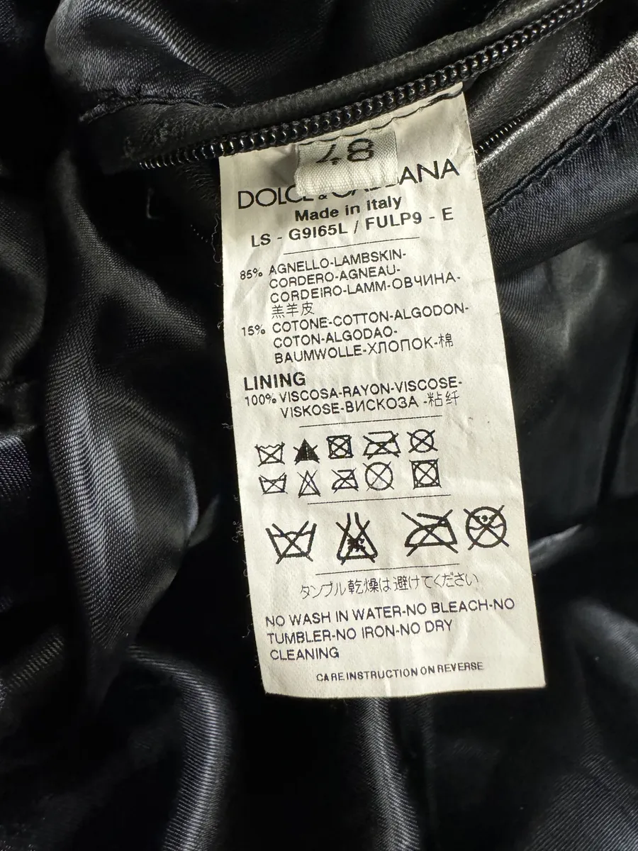2000s Dolce & Gabbana Multi Zips Black Leather Jacket - Image 10
