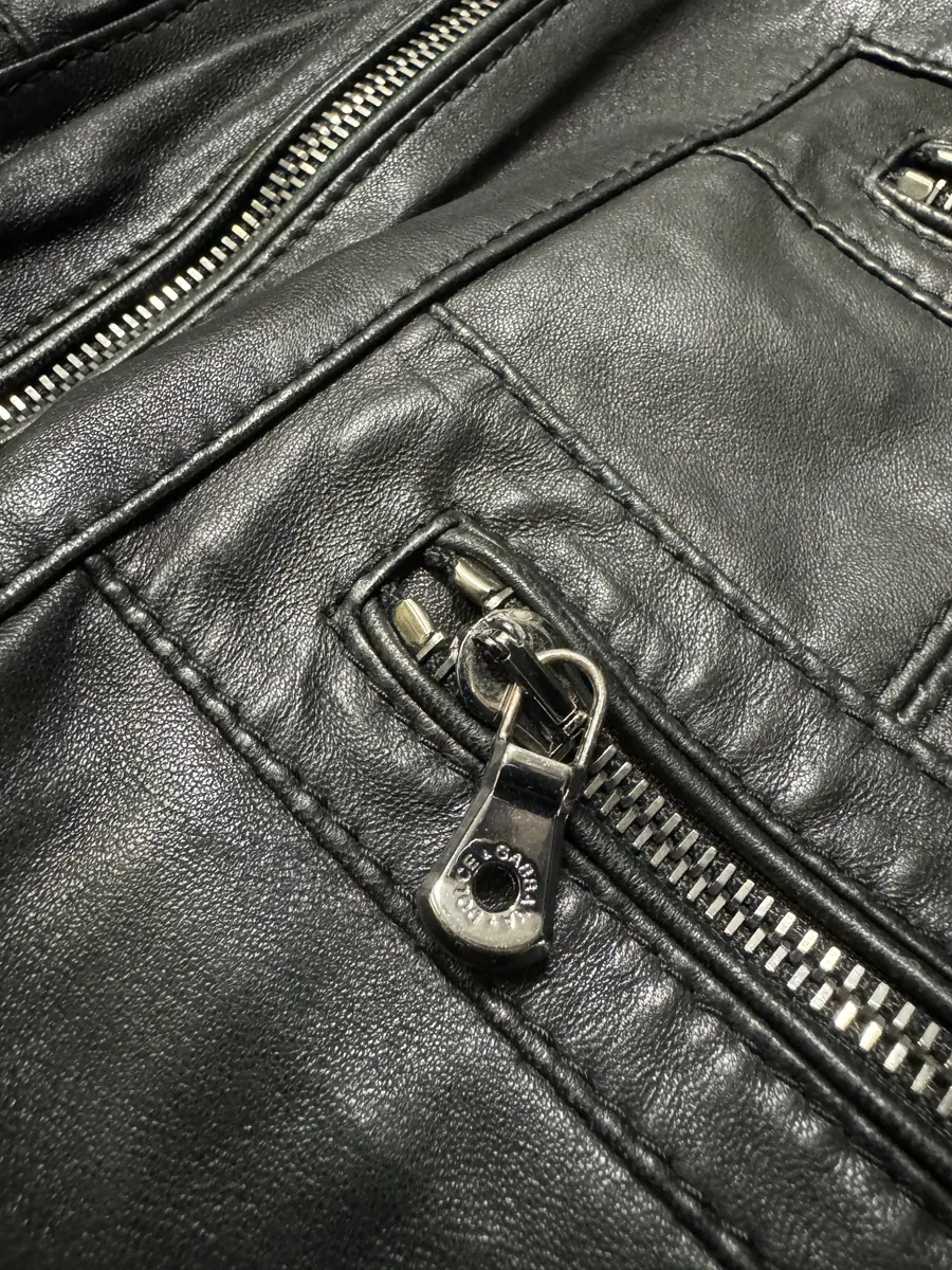 2000s Dolce & Gabbana Multi Zips Black Leather Jacket - Image 12