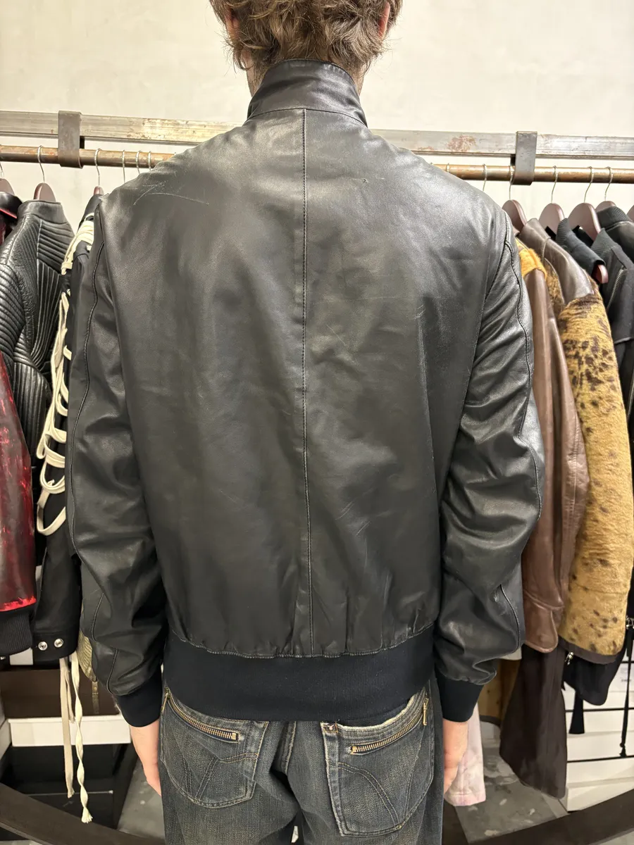 2000s Dolce & Gabbana Multi Zips Black Leather Jacket - Image 4