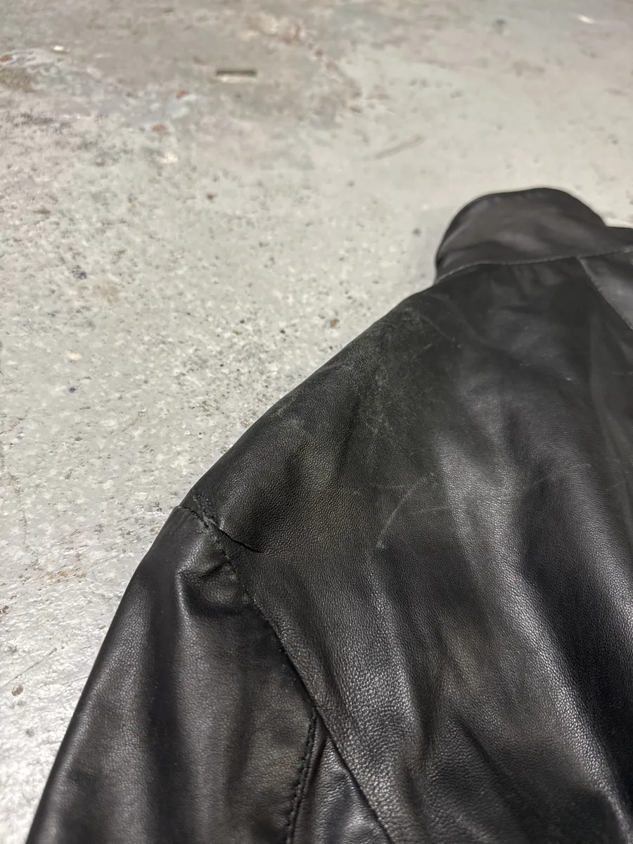 2000s Dolce & Gabbana Multi Zips Black Leather Jacket - Image 8