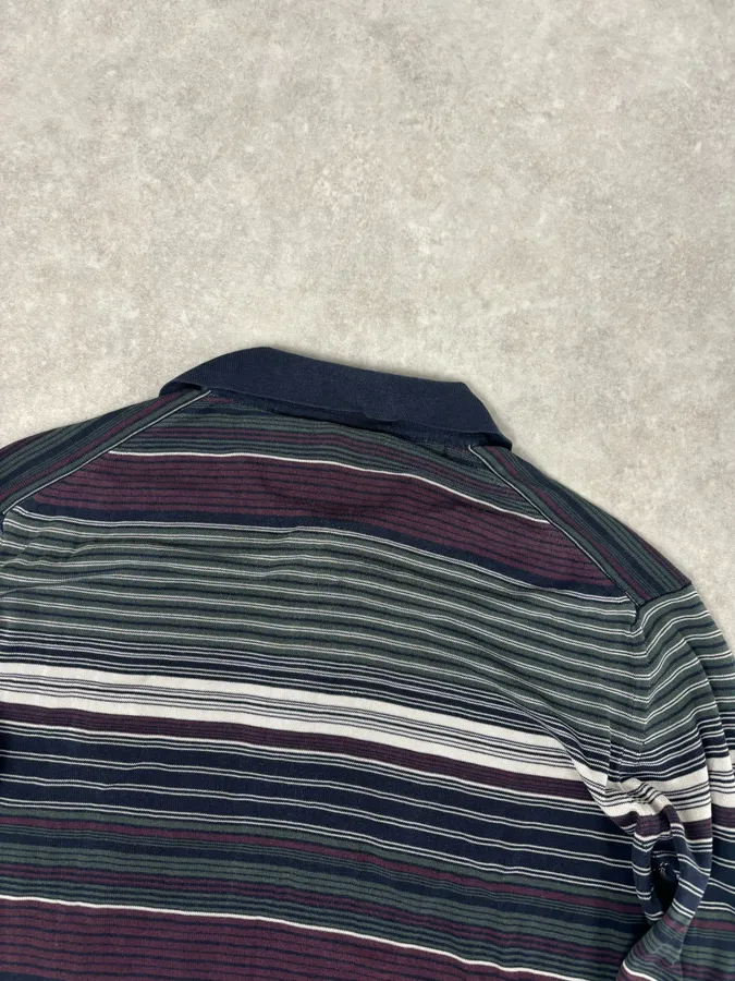 2000s Dolce & Gabbana Multicolor Striped Signature Polo Sweater - Image 6