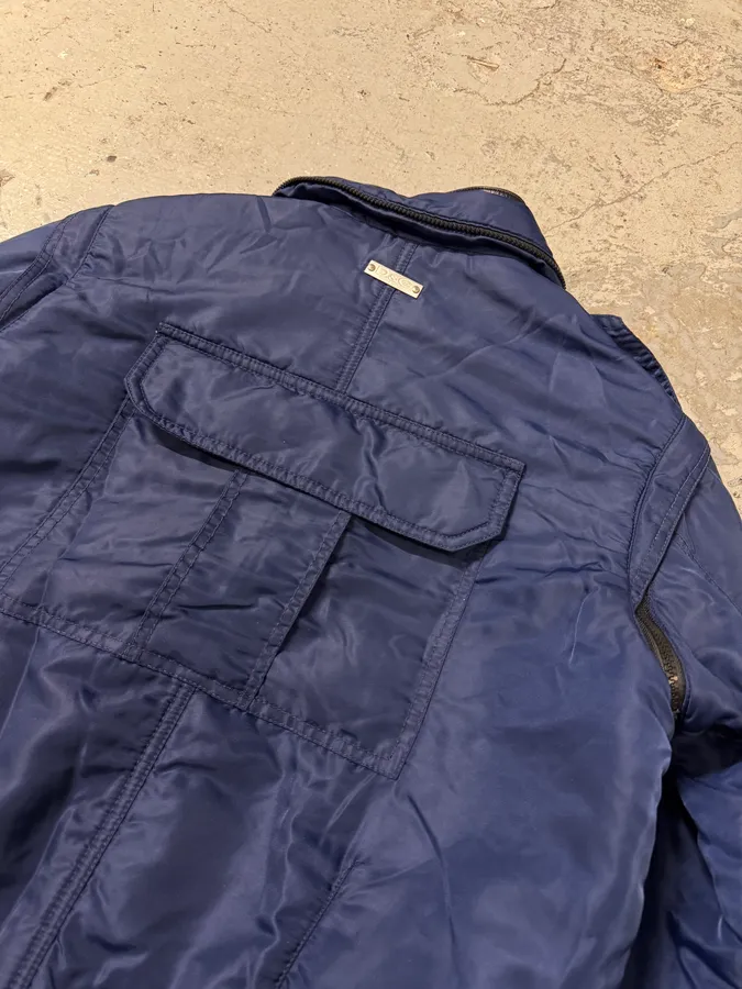 2000s Dolce & Gabbana Navy Bomber Jacket with Detachable Sleeves - Image 26