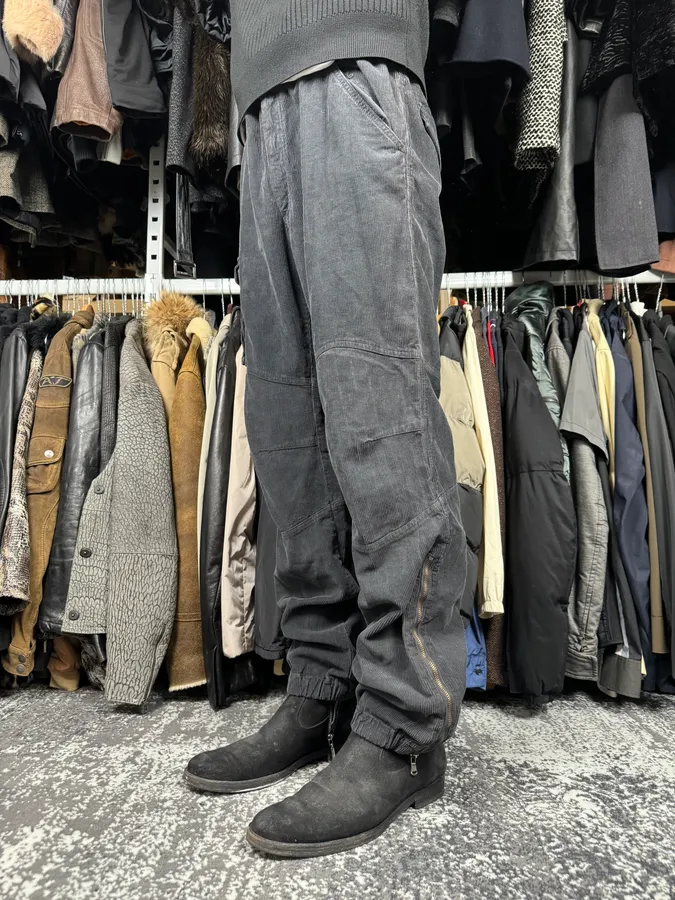 2000s Dolce & Gabbana Navy Corduroy Cargo Pants