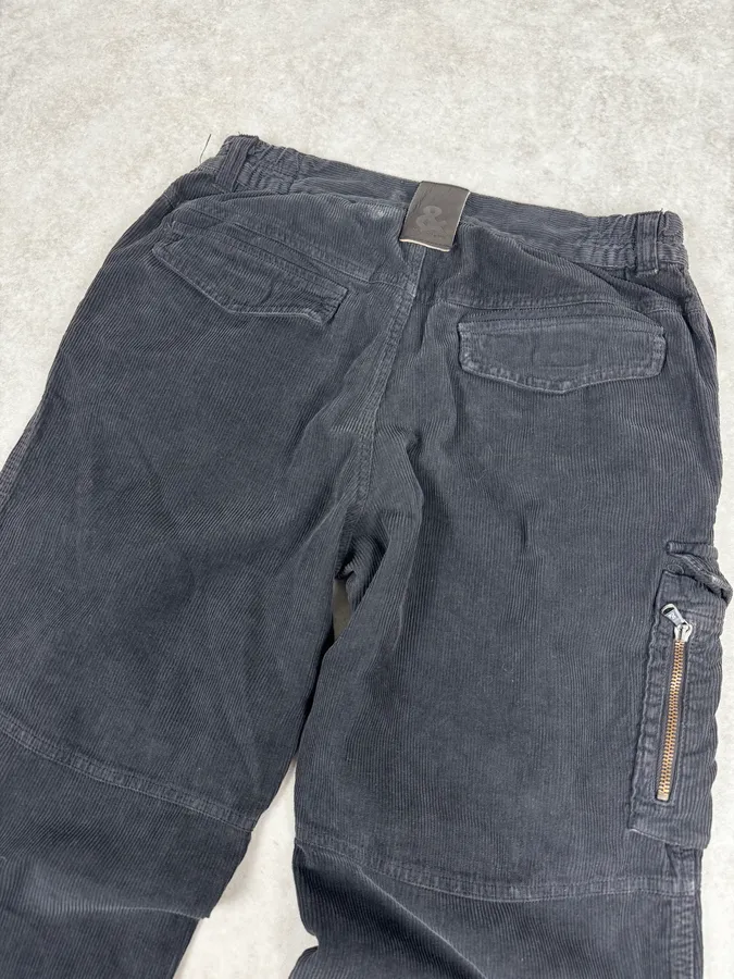 2000s Dolce & Gabbana Navy Corduroy Cargo Pants - Image 7