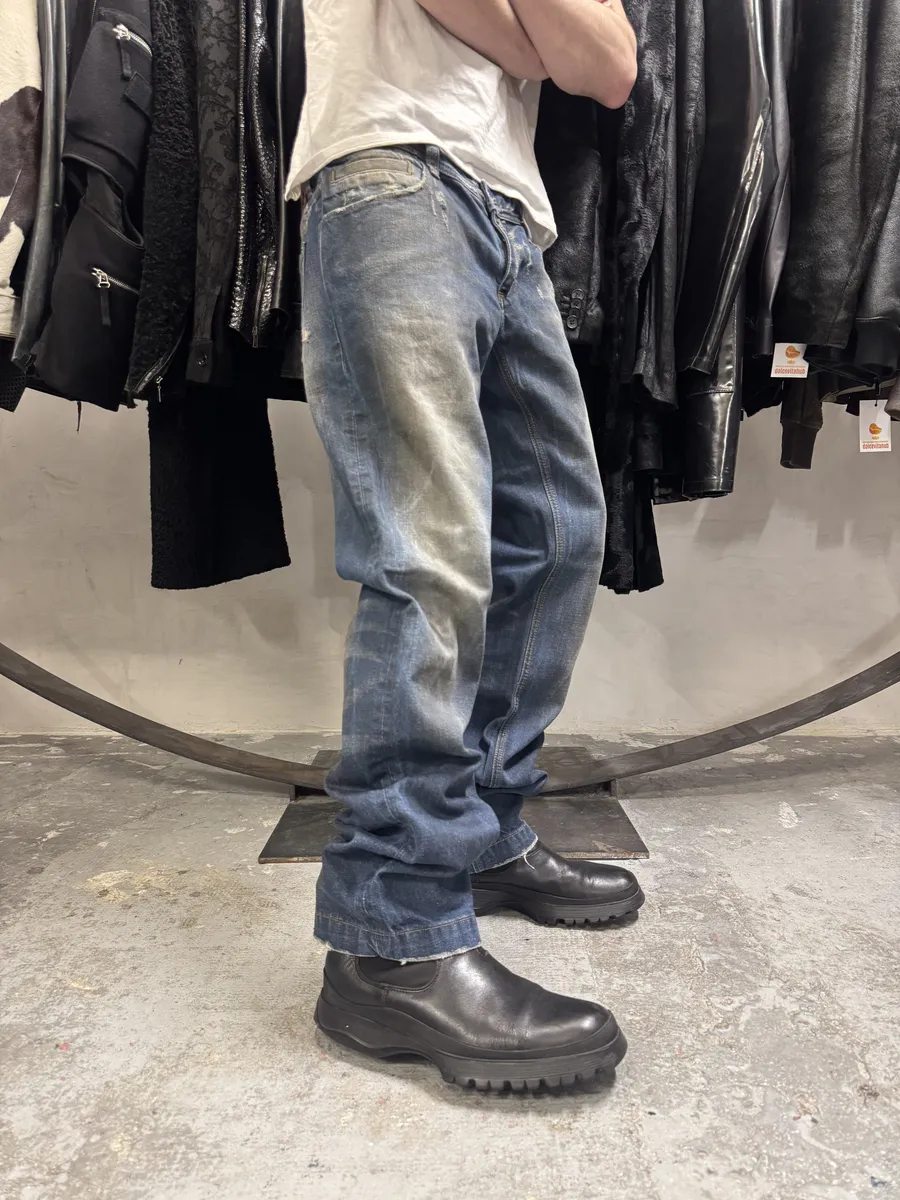 2000s Dolce & Gabbana Navy Faded Denim Jeans