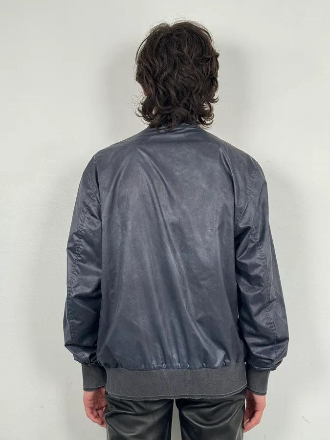 2000s Dolce & Gabbana Navy Nylon Multi-Pocket Bomber Jacket - Image 3